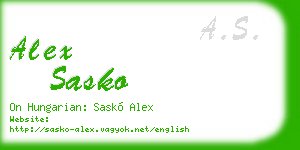 alex sasko business card