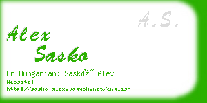 alex sasko business card